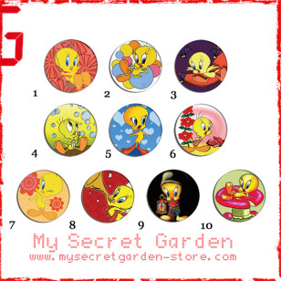 Tweety Bird - Pinback Button Badge Set 1a, 1b or 1c ( or Hair Ties / 4.4 cm Badge / Magnet / Keychain Set )